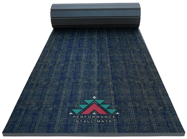 Denim Design 5x10 Portable Stall Mat – Lightweight Roll-Up Mat for Horse Stalls, Events, and Trailers