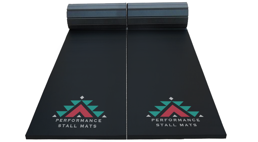 6x9 mat kit Black – Roll-up stall mat for horses, grooming, or travel setups