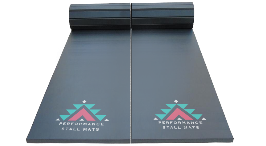 6x9 mat kit Grey – Roll-up stall mat for horses, grooming, or travel setups