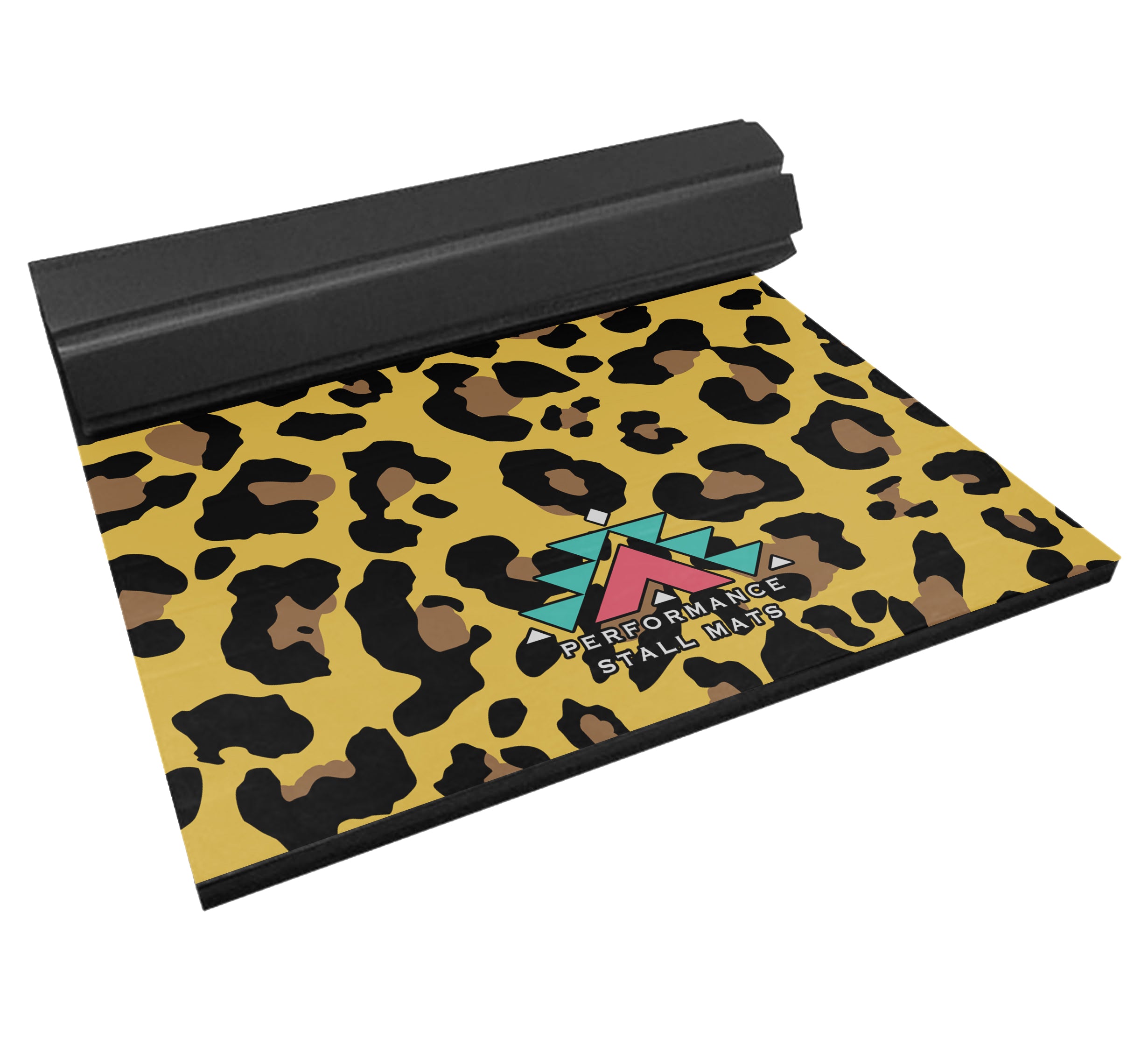 Leopard Design 5x10 Portable Stall Mat – Lightweight Roll-Up Mat for Horse Stalls, Events, and Trailers