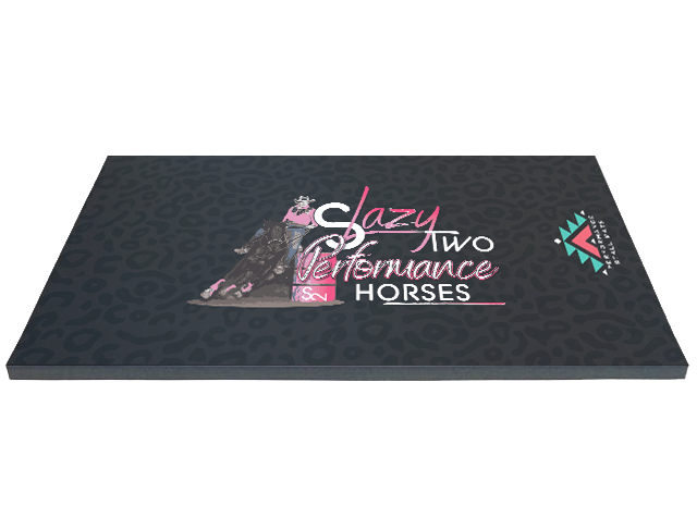 CUSTOM 5x10ft Stall Mat Black Leopard