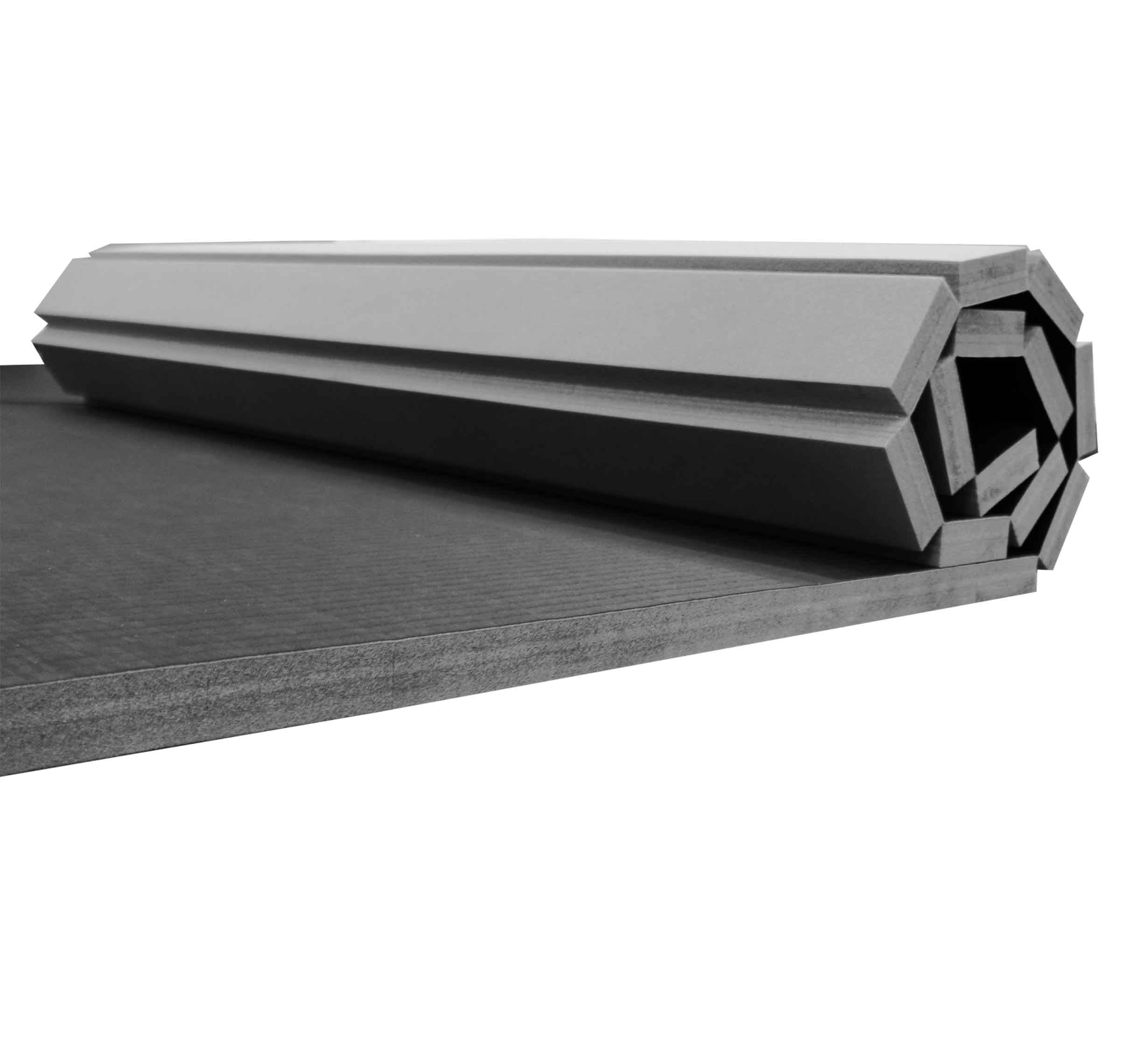 Black 3x9 β Roll-up stall mat for horses, grooming, or travel setups
