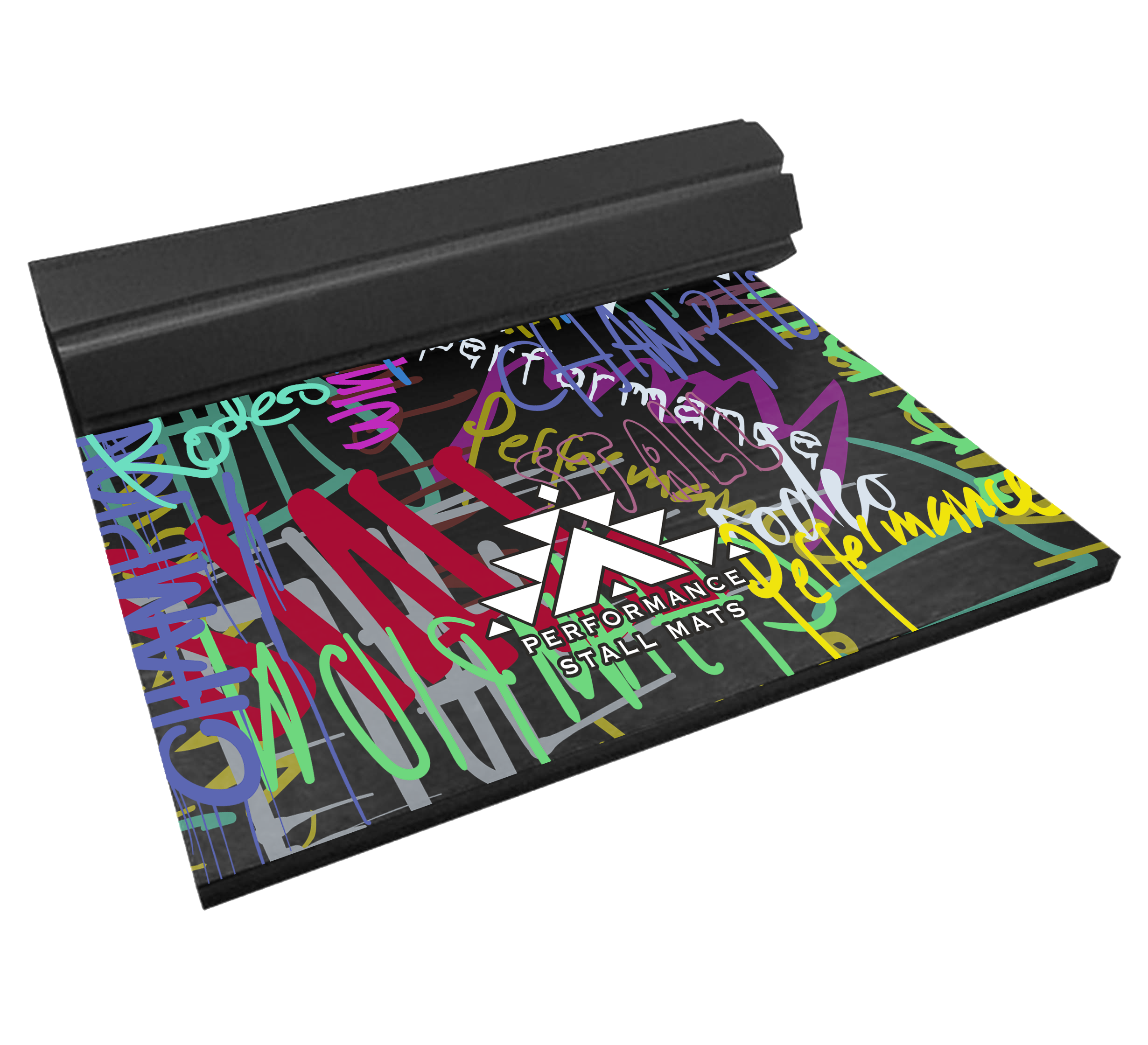 Street Art Design 5x10 Portable Stall Mat – Lightweight Roll-Up Mat for Horse Stalls, Events, and Trailers