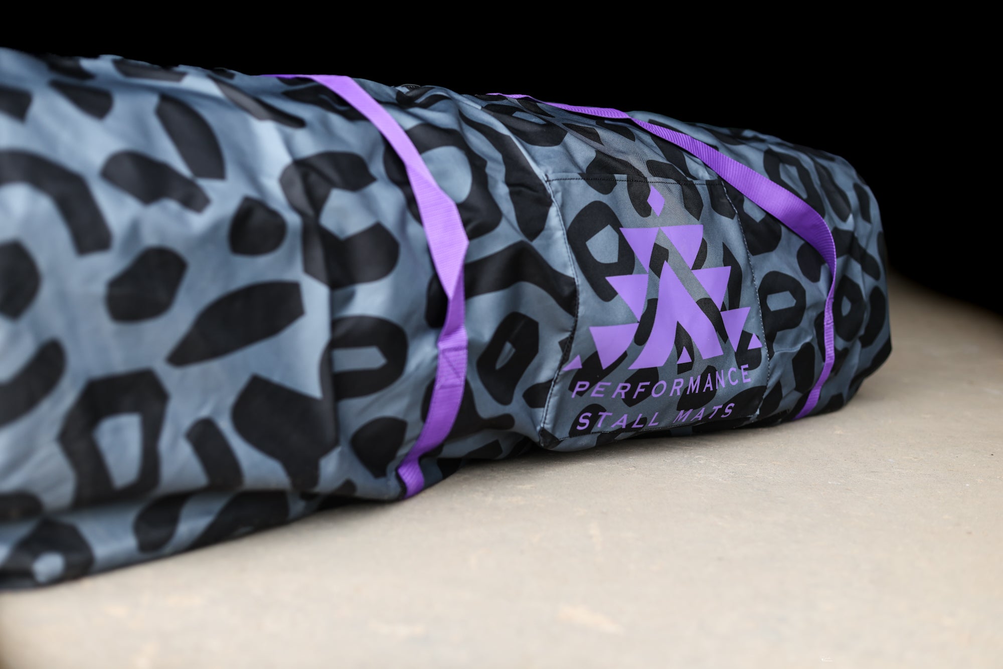 Portable Stall Mat Storage Bag 6x9 Grey Leopard