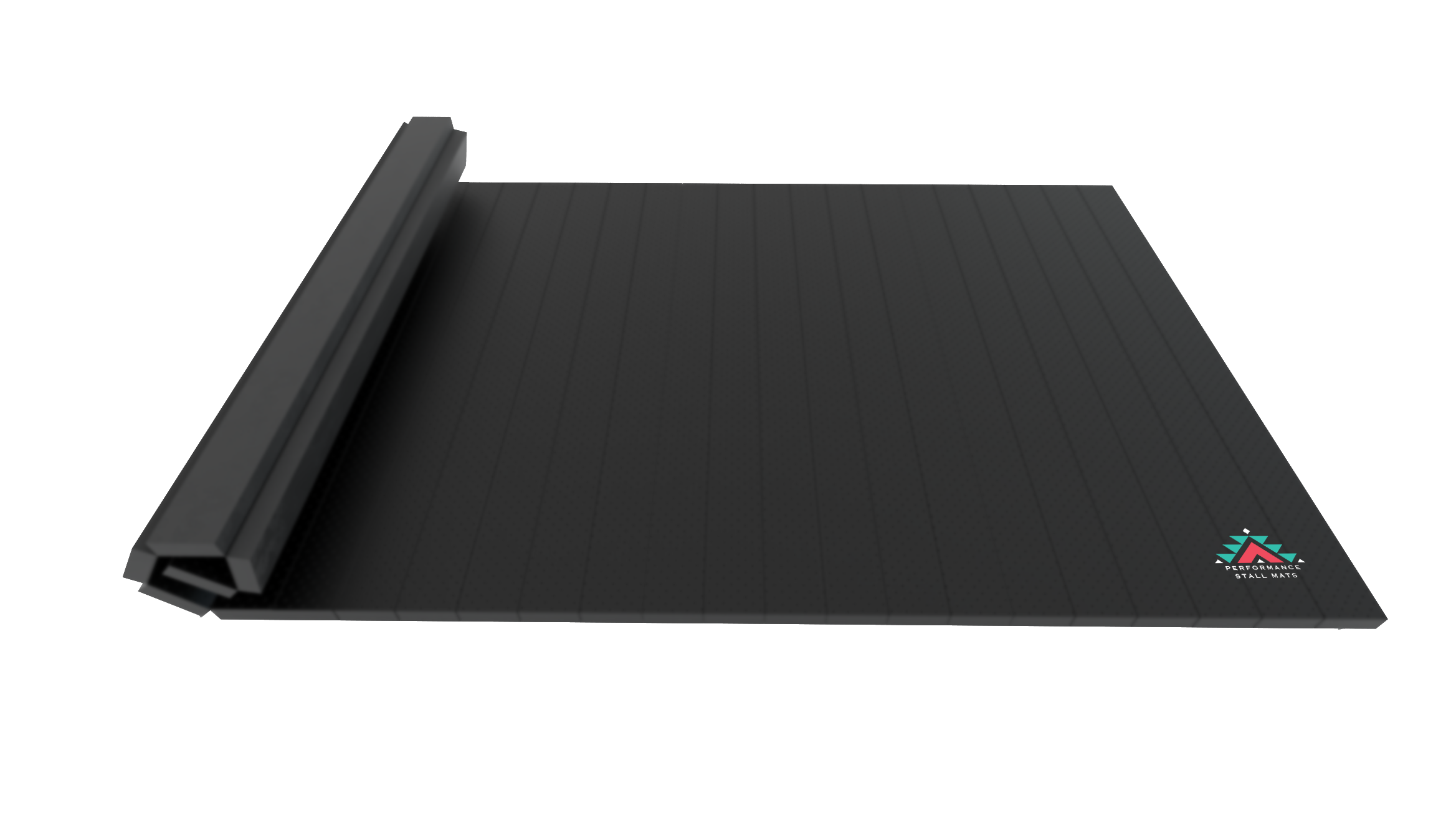 Black 39x21 Livestock Mat – Compact non-slip stall and grooming mat