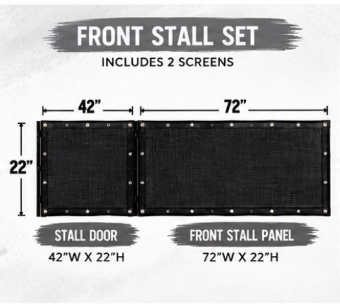 Stall Screen-Front Set-Purple or Black
