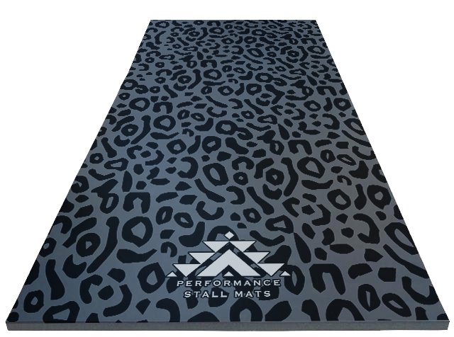 PRE ORDER-5x10ft Black Leopard Stall Mat SHIPS MAY